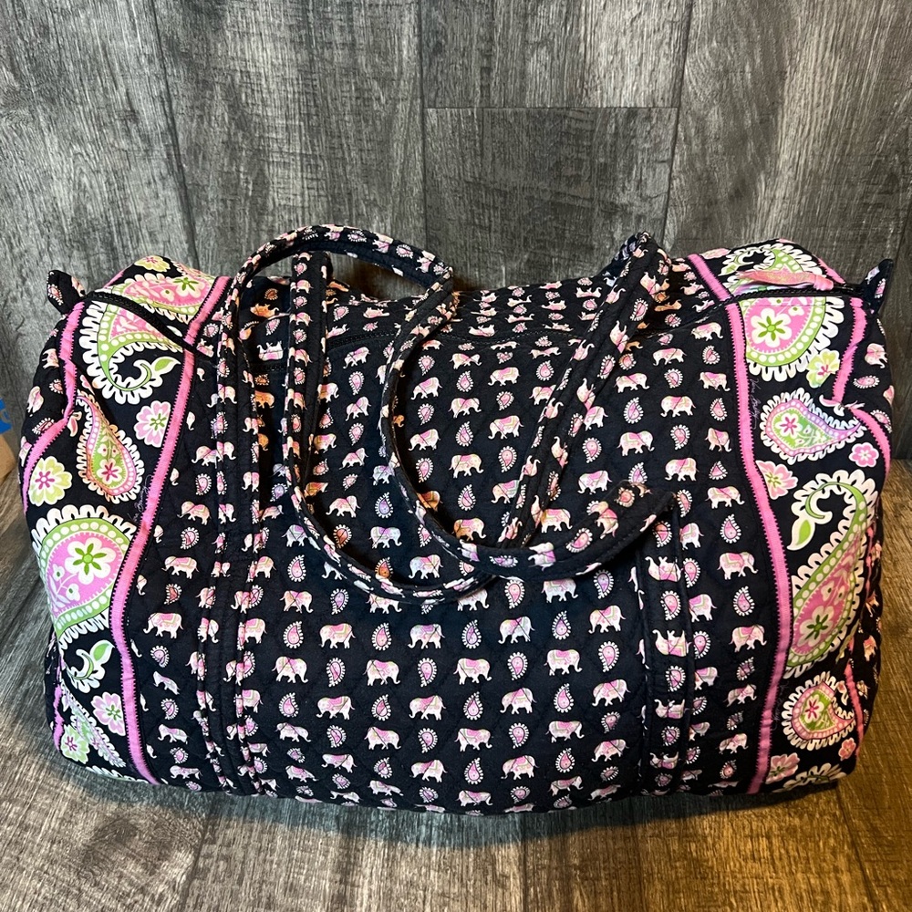 Vera Bradley Black and Pink Paisley Women's Bag